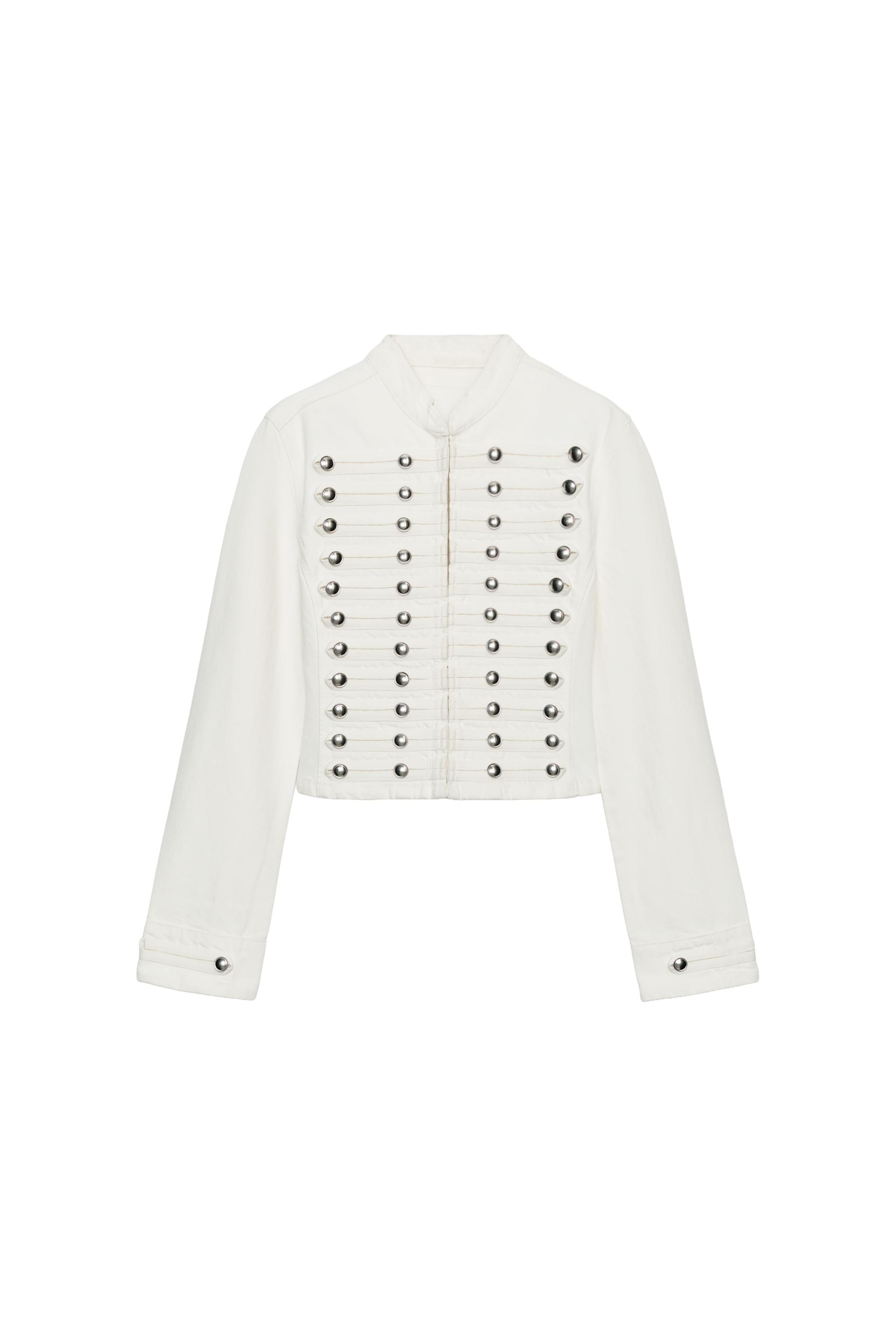 VESTE EN DENIM TRF AJUSTÉE À BOUTONS